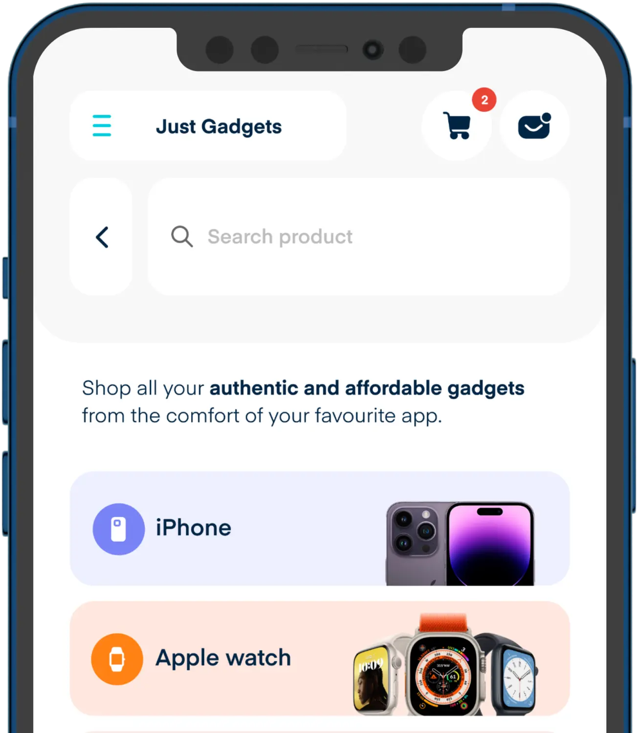 Phone showcasing feature