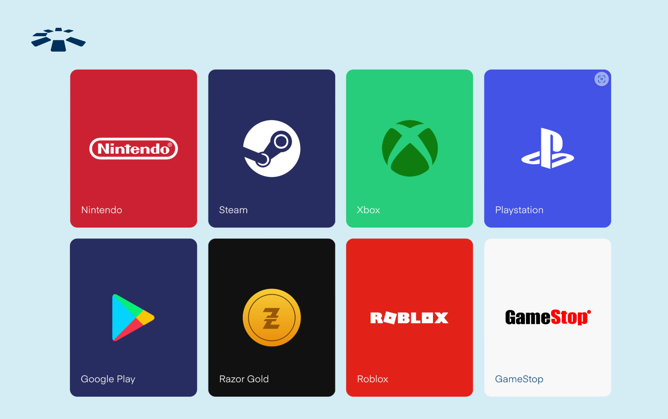 Different gaming gift cards