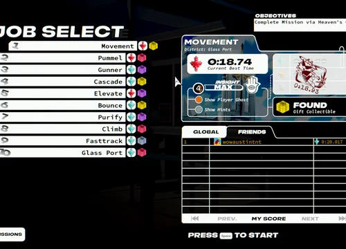 An image of someone playing neon white.